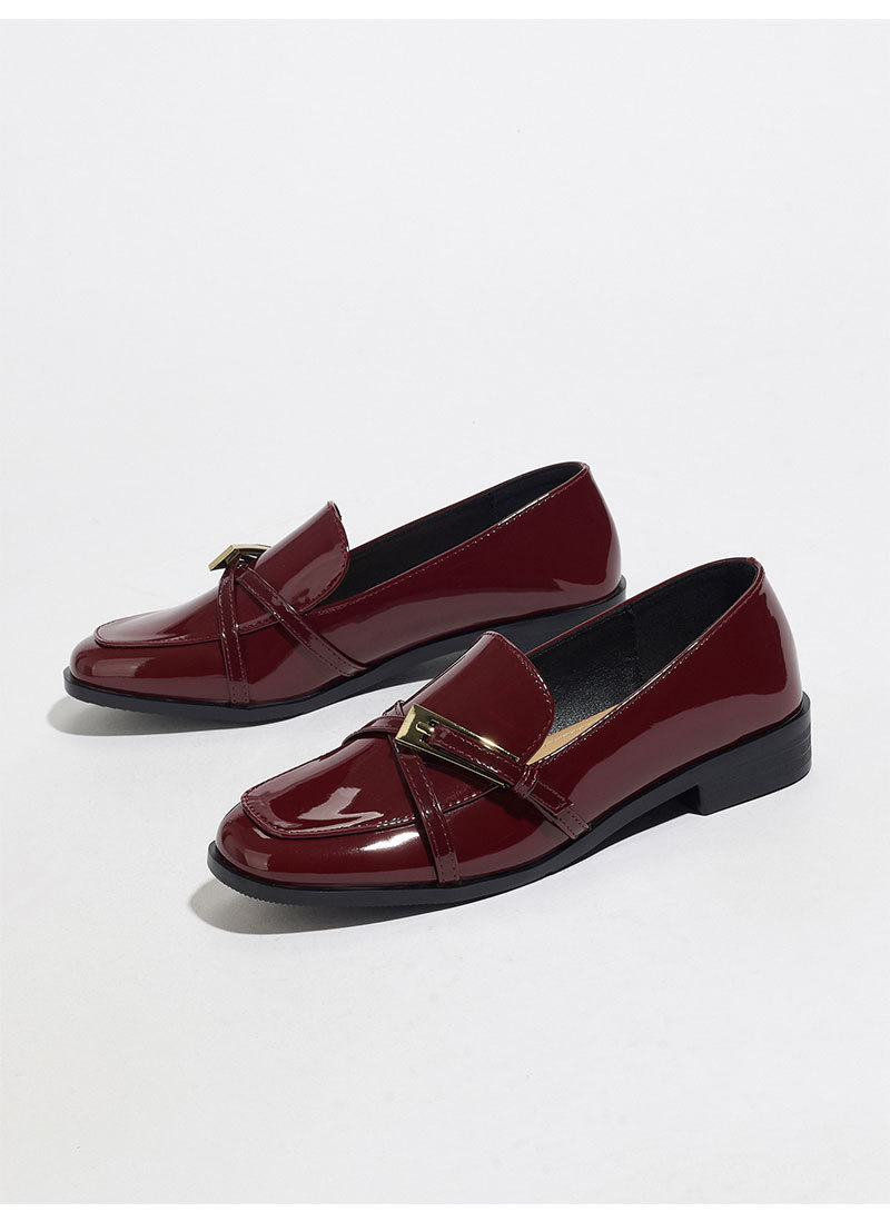 Leather Square Toe Shoes