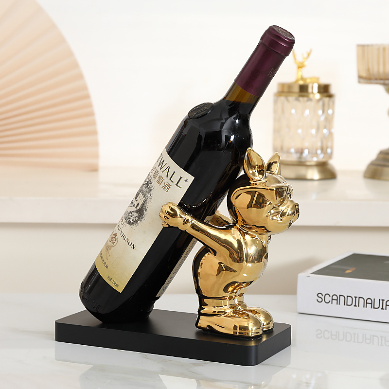 Wine Rack Decoration French Bulldog Creative And Slightly Luxury Decorations — foto 8