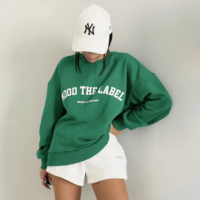 Women's Design Sweater Printed Letters Loose Top Green - Shop at LoveMi