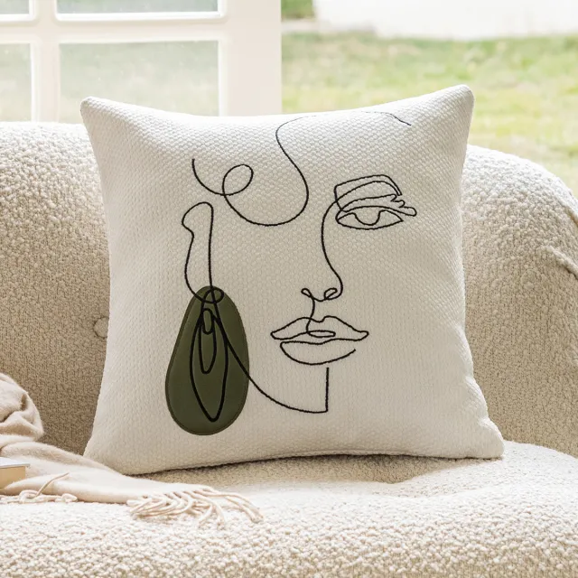 Green Pillow Bedside Cushion Nordic Sofa Pillow Cases Earrings Girl 45X45Cm - Shop at LoveMi