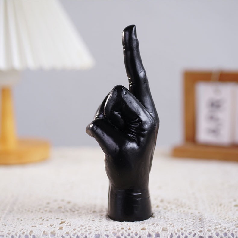 Middle-finger Gesture Resin Figurine Decoration