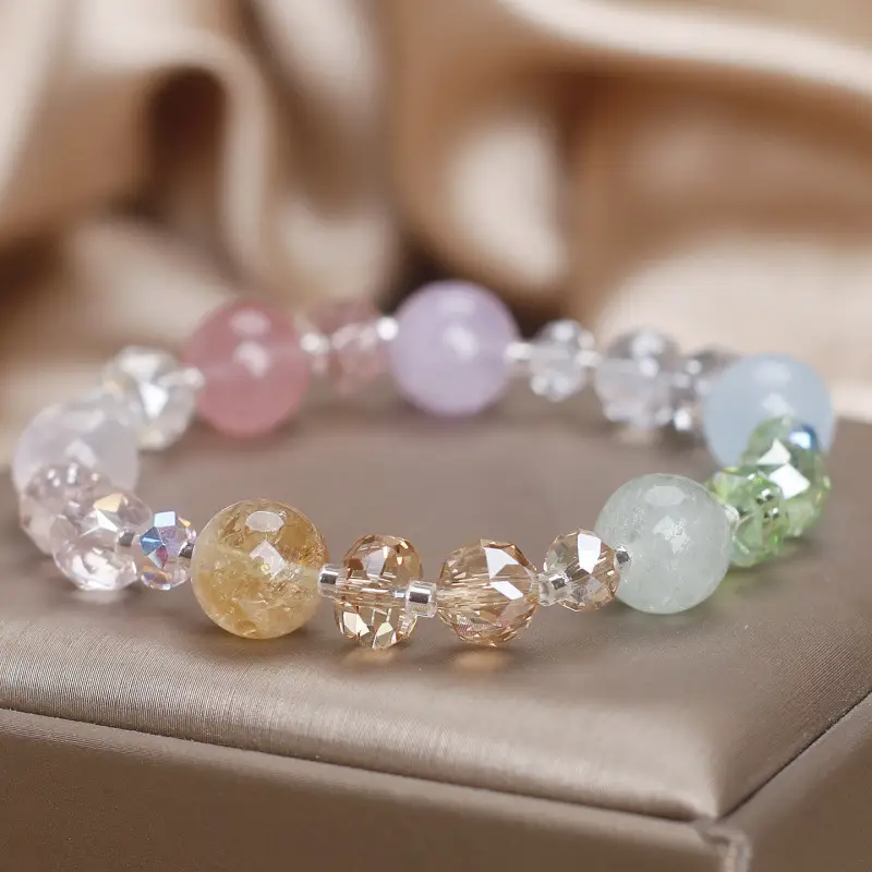 Natural Rainbow Duobao Energy Crystal Bracelet