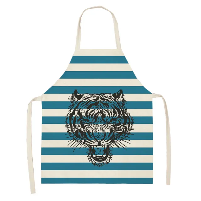 Simple Cartoon Tiger Cotton And Linen Apron Home Wq00832 - Shop at LoveMi