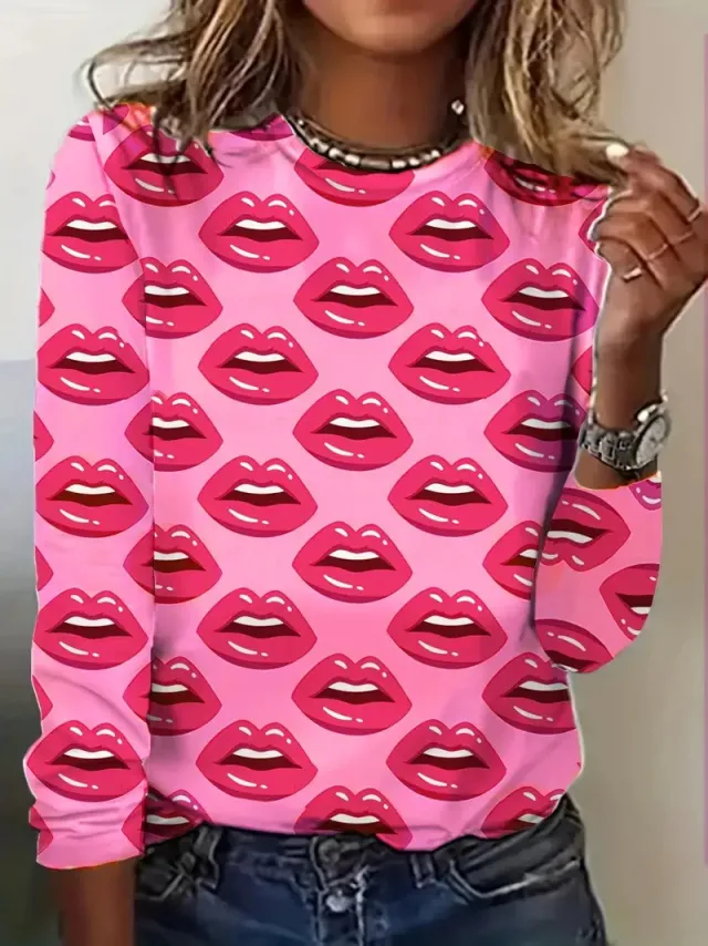 Foreign Trade Hip Hop Trend Printed Color Sweater Long Sleeve Llwy146 M - Shop at LoveMi