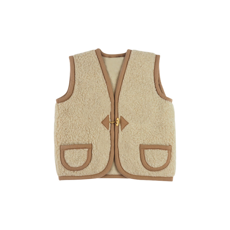 Baby Autumn And Winter Keep Warm Pure Color Vest - Image 3
