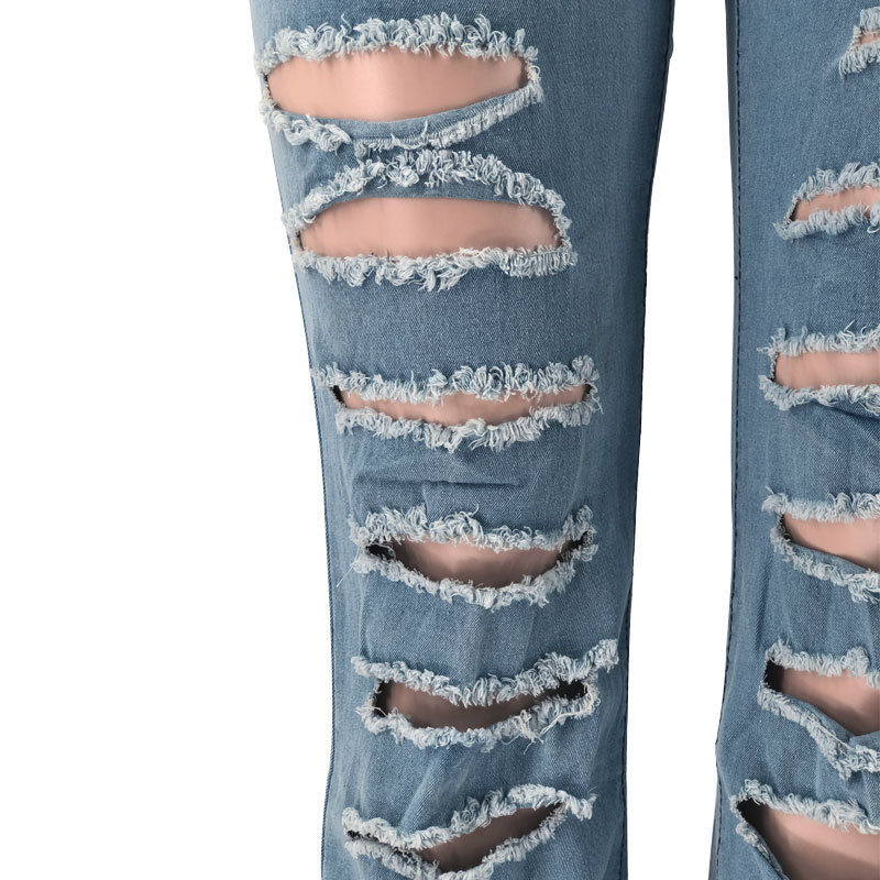 Title 36, New Washing Trend Large Size Womens Torn Jeans...