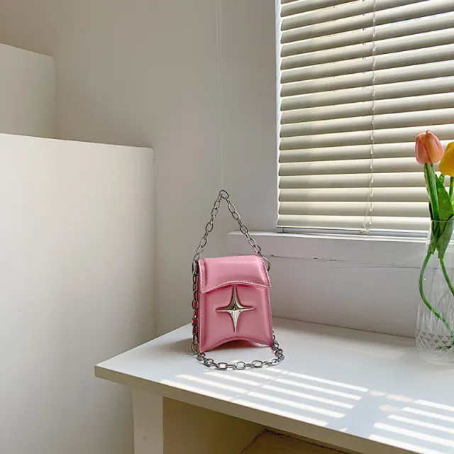 Retro One Shoulder Casual Commuter Handheld Crossbody Bag Pink - Shop at LoveMi