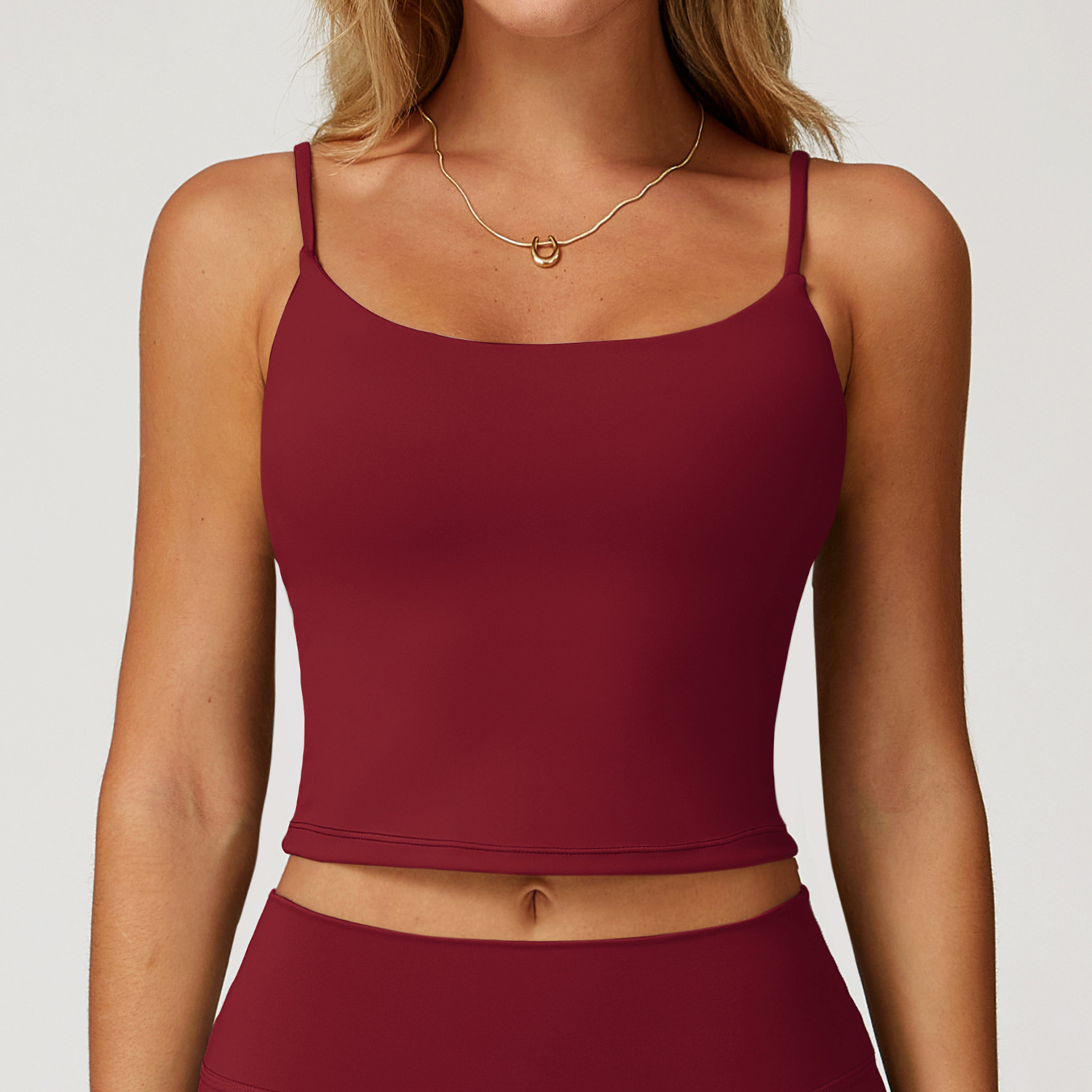 Brushed Yoga Vest Hollow Beauty Back Double-shoulder Strap Ladies