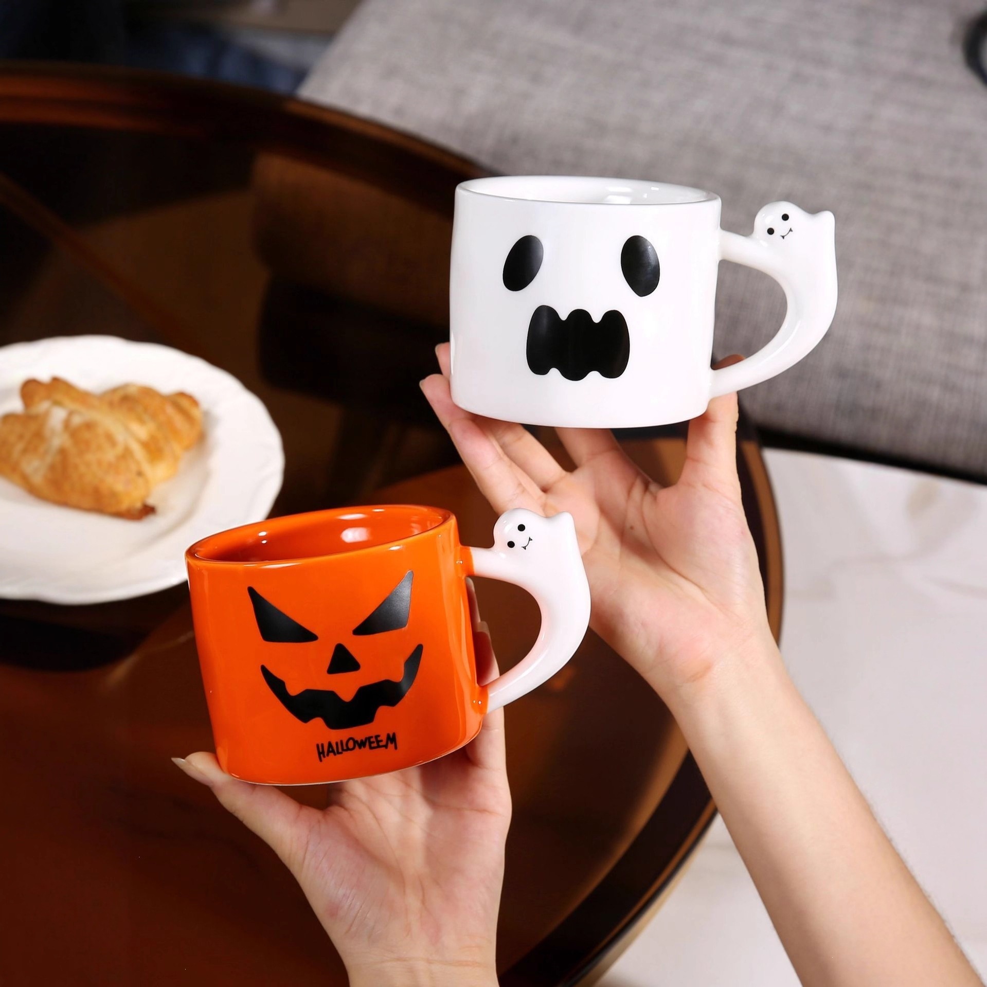 Cana ceramica Nordic Creative Ghost