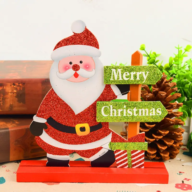 Creative Wooden Santa Claus Desktop Ornament Decoration
