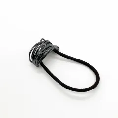 U-shaped Alloy Seamless Hair Rope Female Simple European And American Style Wind Irregular - 360 Gun Black Small Size - View 1