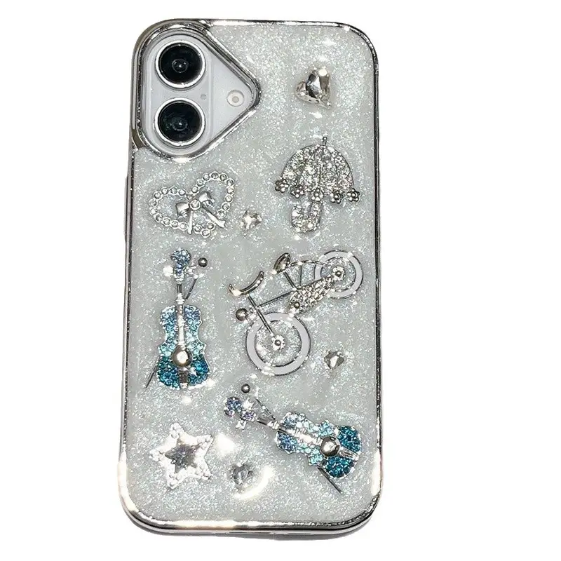 Epoxy Stereo Guitar Heart Mobile Phone Case