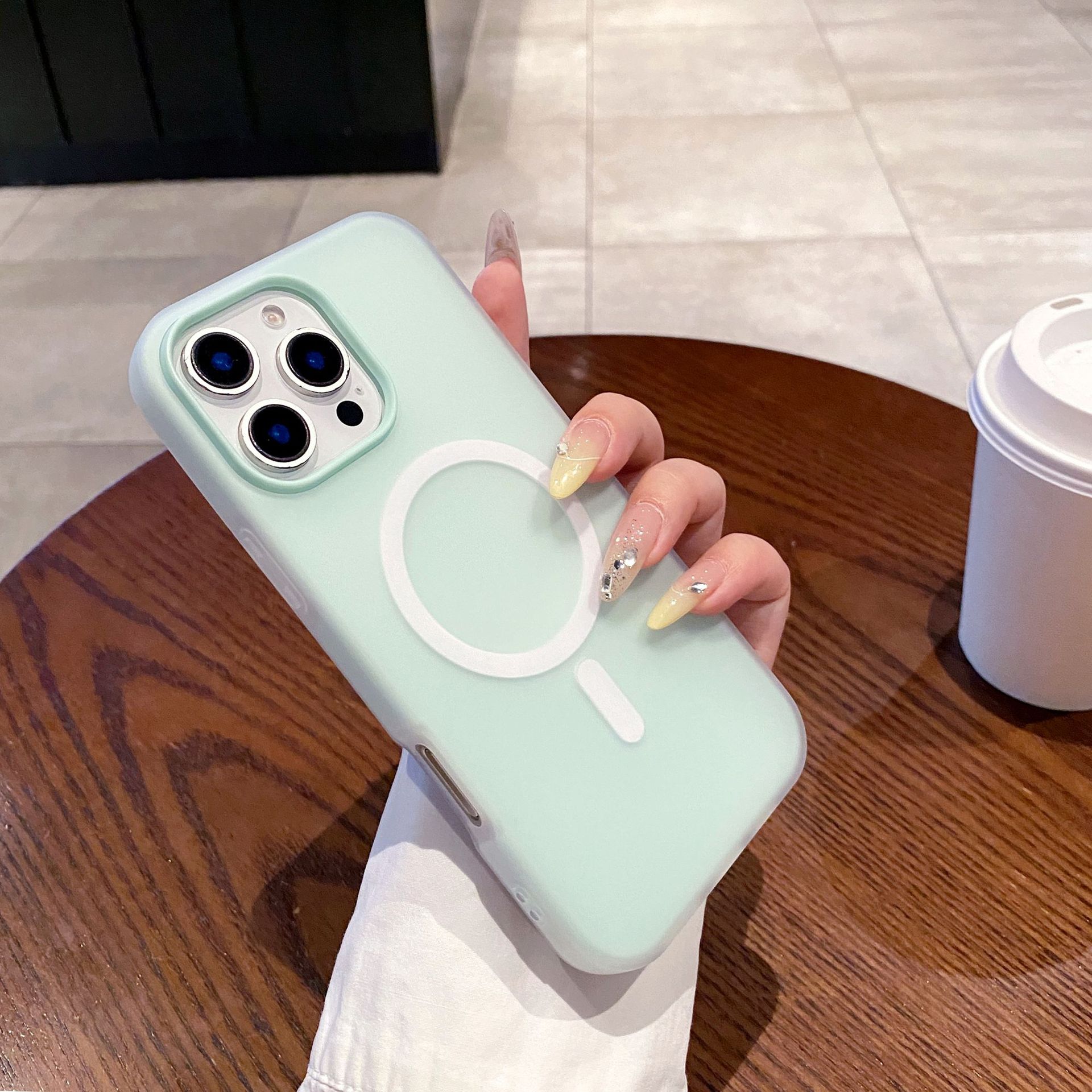 Jelly Magnetic Phone Case Solid-color Protective Cover