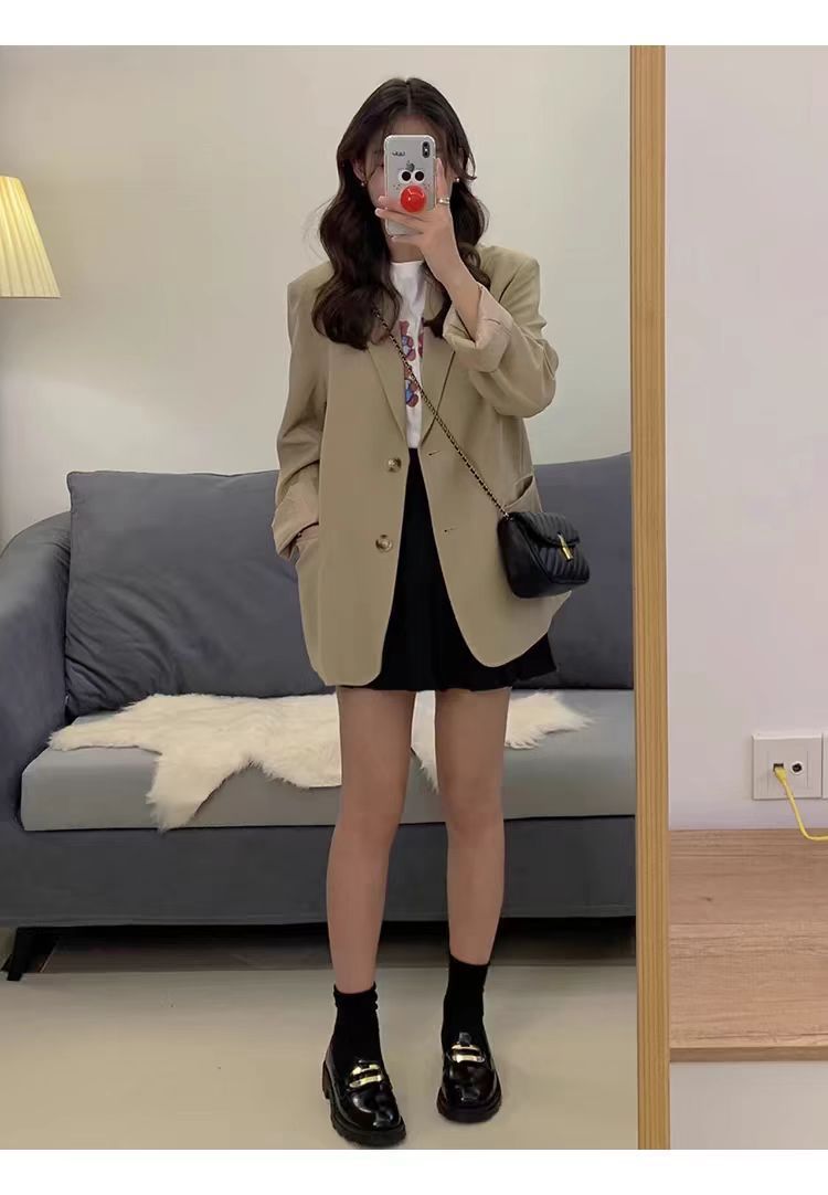 High-End Korean-Style British-Style Khaki Suit Jacket 21 1051f0f3 a4a3 4b83 b4c7 80c604ece378