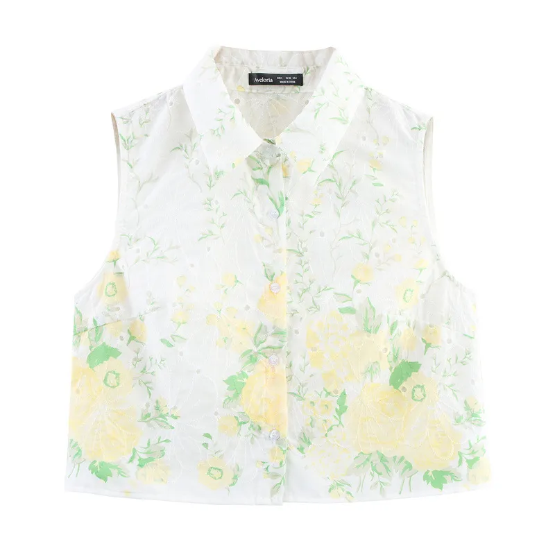 Sleeveless Shirt Top Two-piece Overskirt Suit - Top