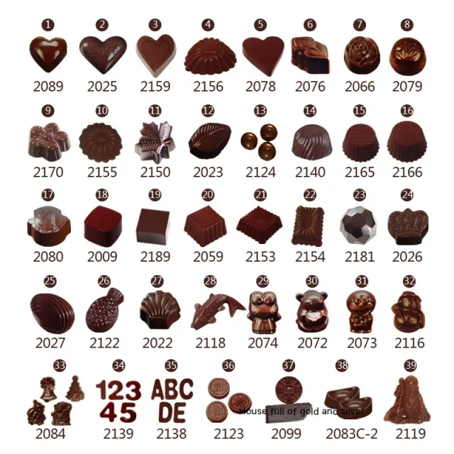 Chocolate Three dimensional Mold Square Round Rose Transparent 12Style - Shop at LoveMi