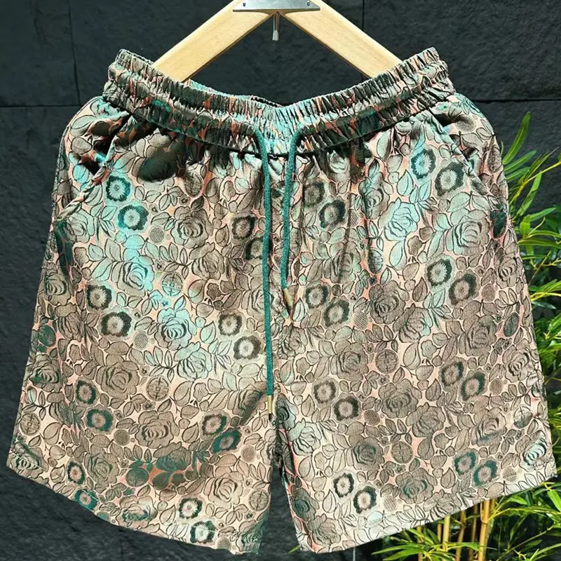 Men's Fashionable Ethnic Style Laser Dark Flower Fashion Ice