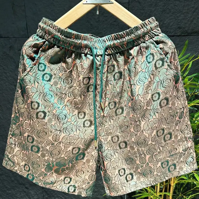 Men's Fashionable Ethnic Style Laser Dark Flower