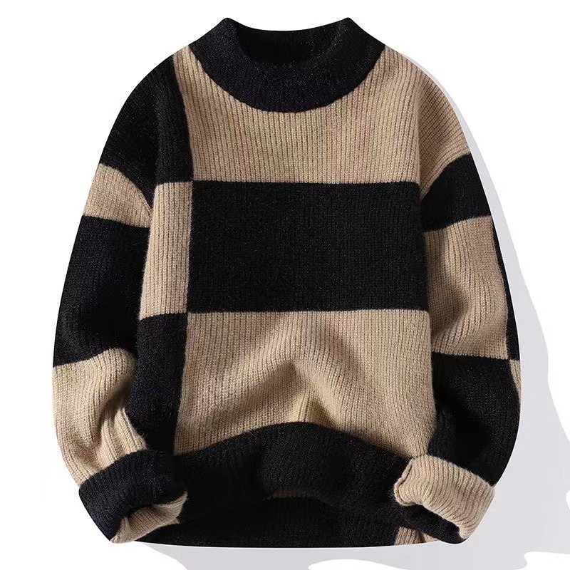 Men's FallWinter Half Turtleneck Knitted Bottoming Shirt For Boys Thickened Warm Wool Clothes - Image 12