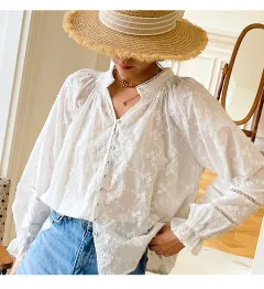 Long Sleeve Sense Of Design Shirt Women's Clothing - Beige - View 1