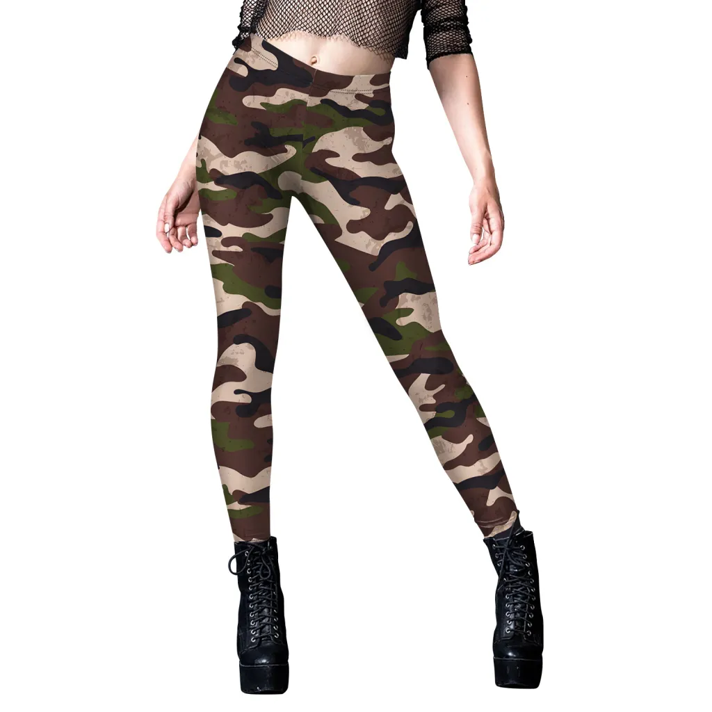 Women's Fashion Camouflage Digital Printing Sweatpants - B416 1109-M