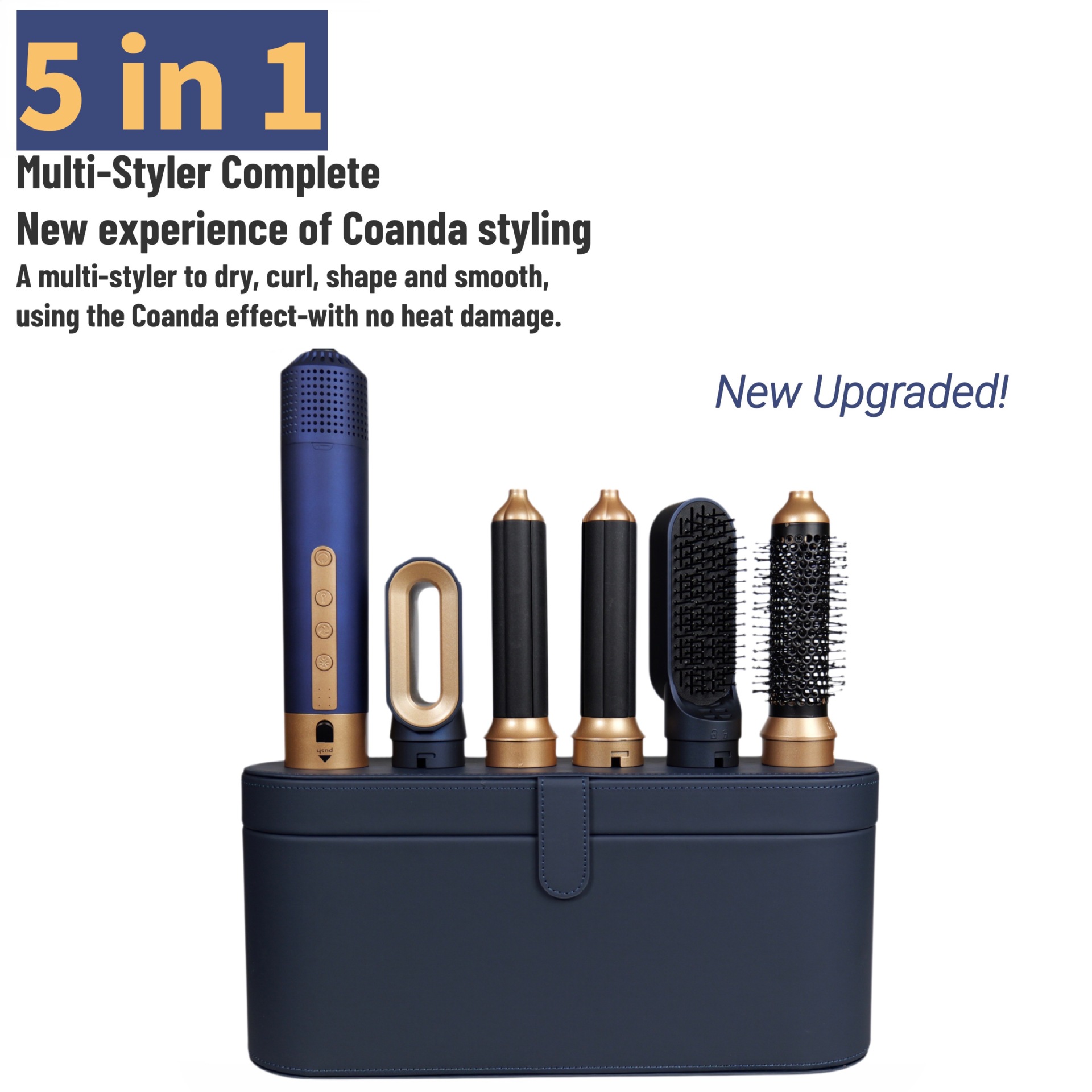 Title 1, High-speed 5-in-1 Hair Curler Hot Air Comb Mult...