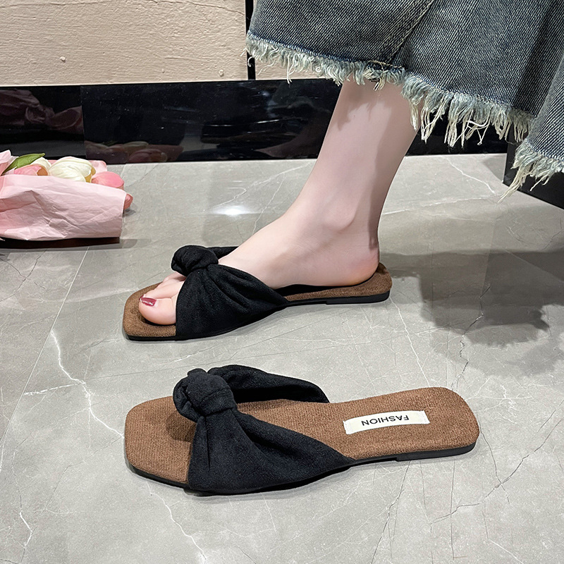 Suede Slide Sandals, picture 2 of 5