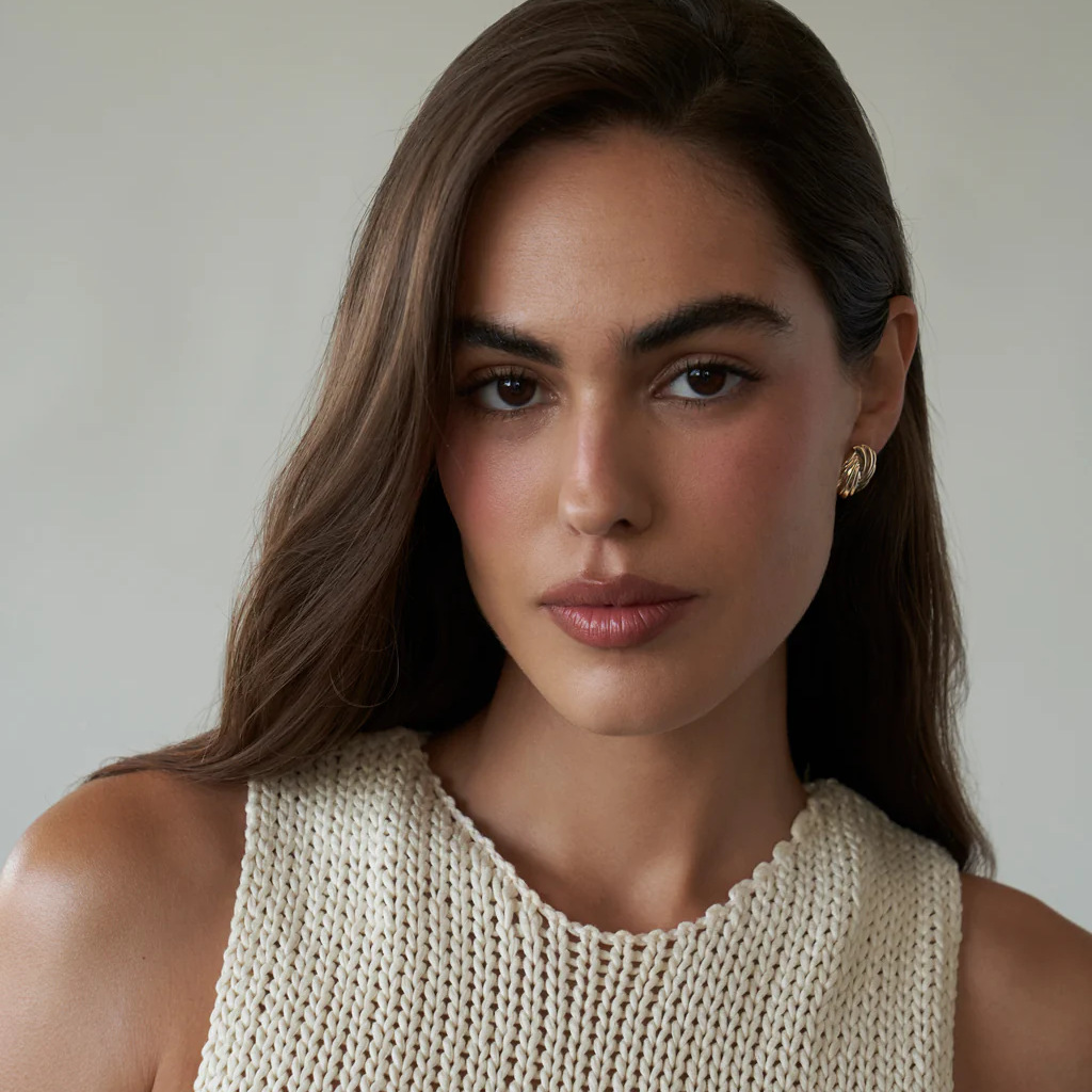 Titanium Steel Earrings Women's Design Round