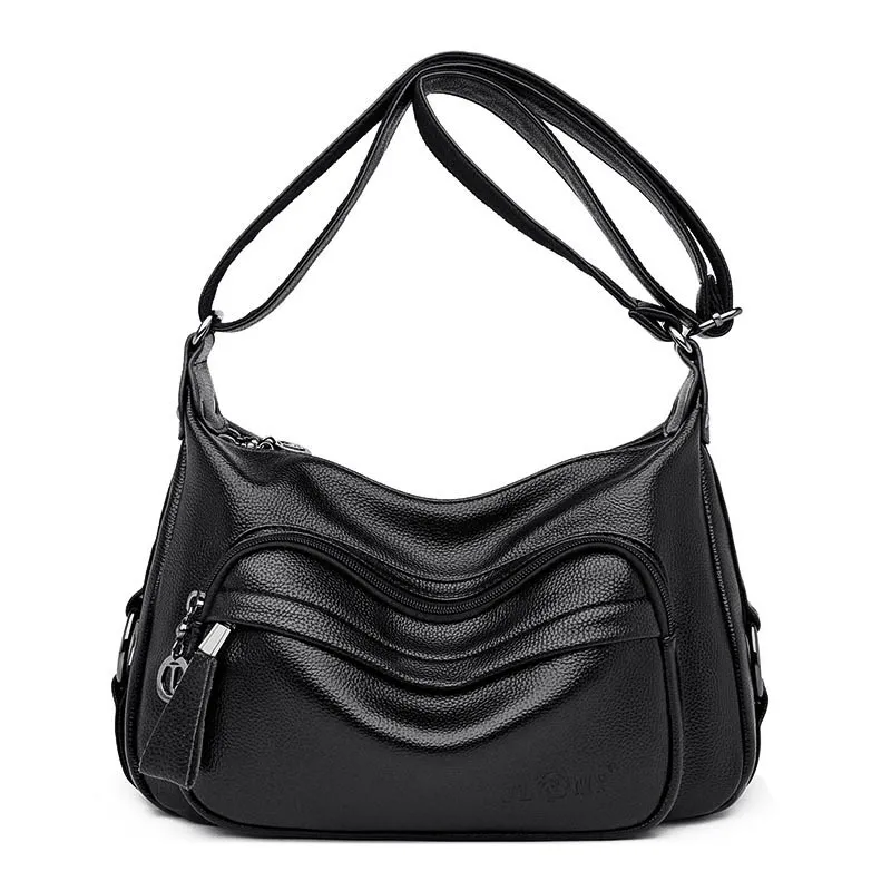Simple And Versatile Large Capacity Crossbody Bag - Black