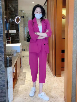 Plus Size Suit Coat Harem Pants Two-piece Set