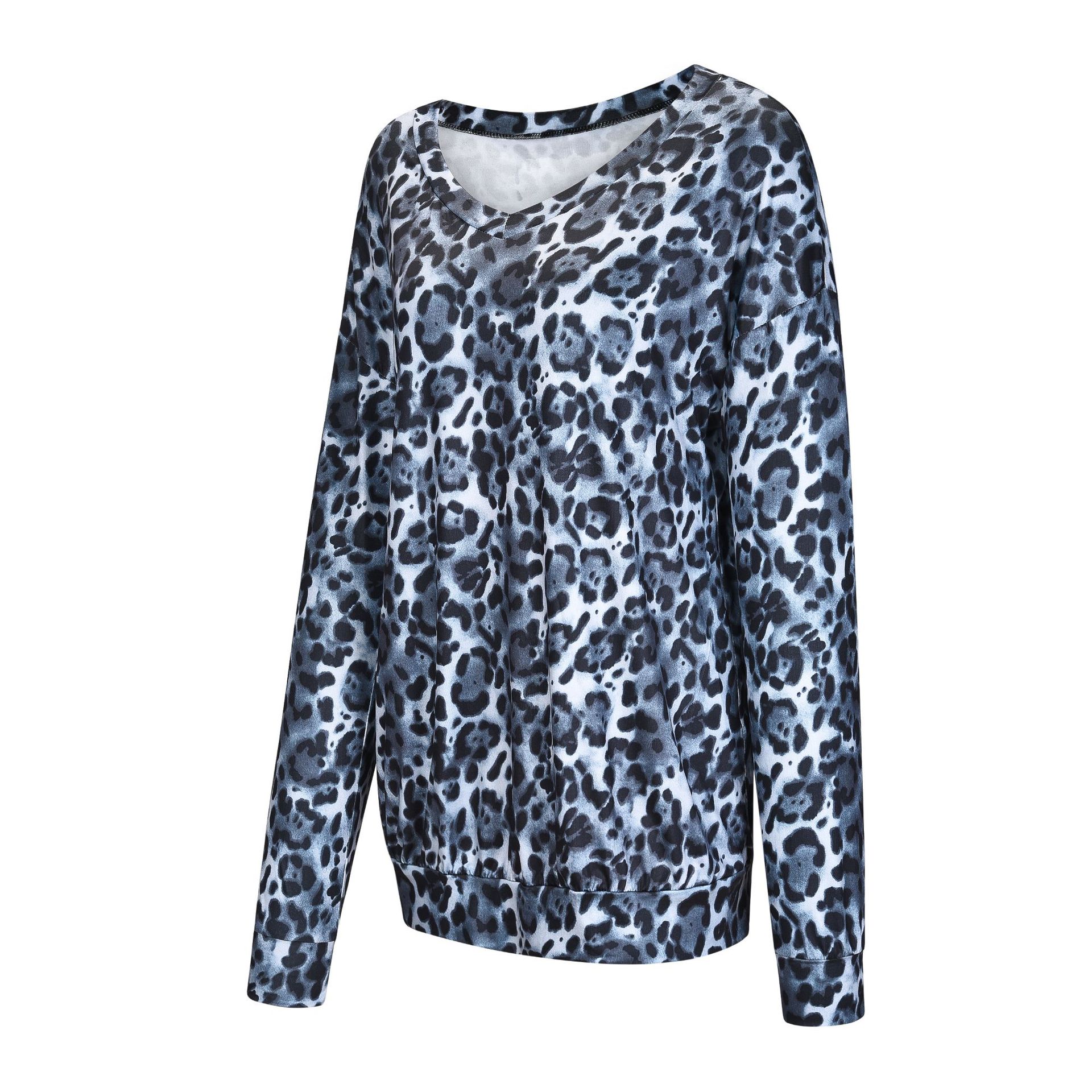 Title 12, Leopard print round neck long sleeves