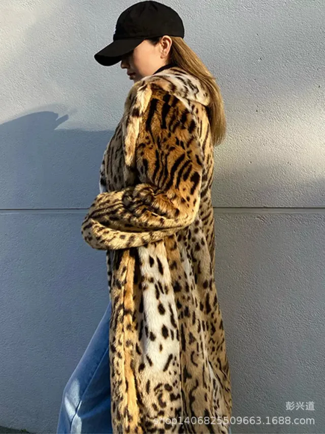 New Leopard Print Faux Fur Coat Women Leopard Color - Shop at LoveMi
