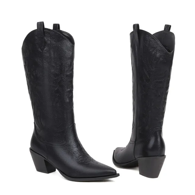 Tall Western style Boots Adorned With Embroidered, Shimmering Fabric Red - Shop at LoveMi