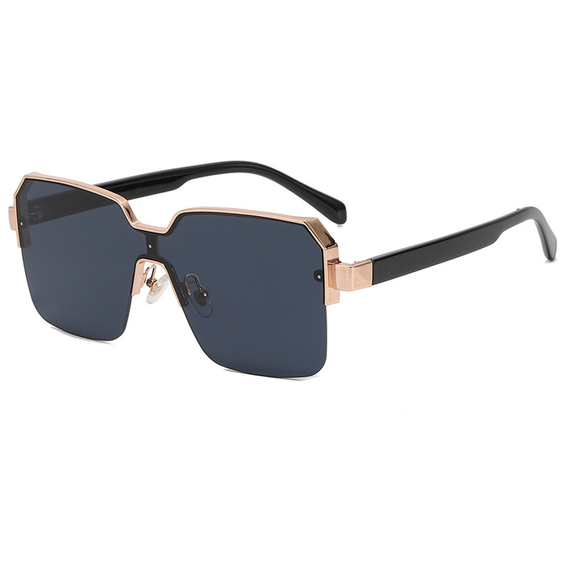 Minimalist Light Luxury Half Frame Sunglasses For Fashion Shows