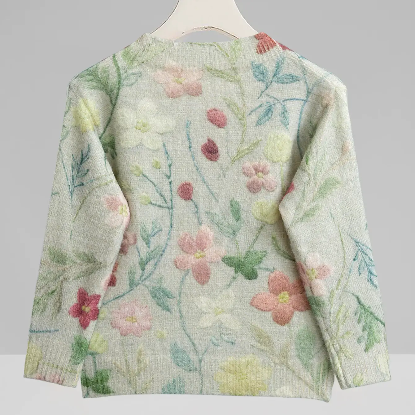 Girls' Bottoming Shirt New Floral-print Sweater
