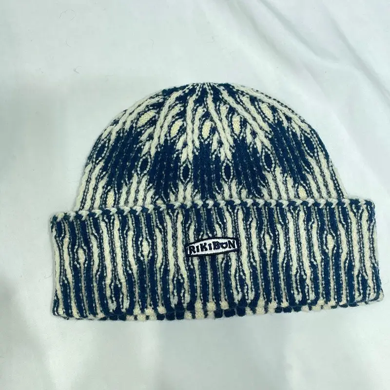 Autumn Winter Warm Ear-Protecting Tie-Dye Colorblock Knitted Beanie