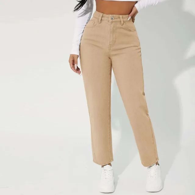 Large Size Loose Jeans Fashion All matching Khaki - Shop at LoveMi