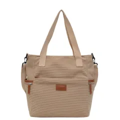 Fashion New Corduroy Tote Bag For Women - Khaki - View 1
