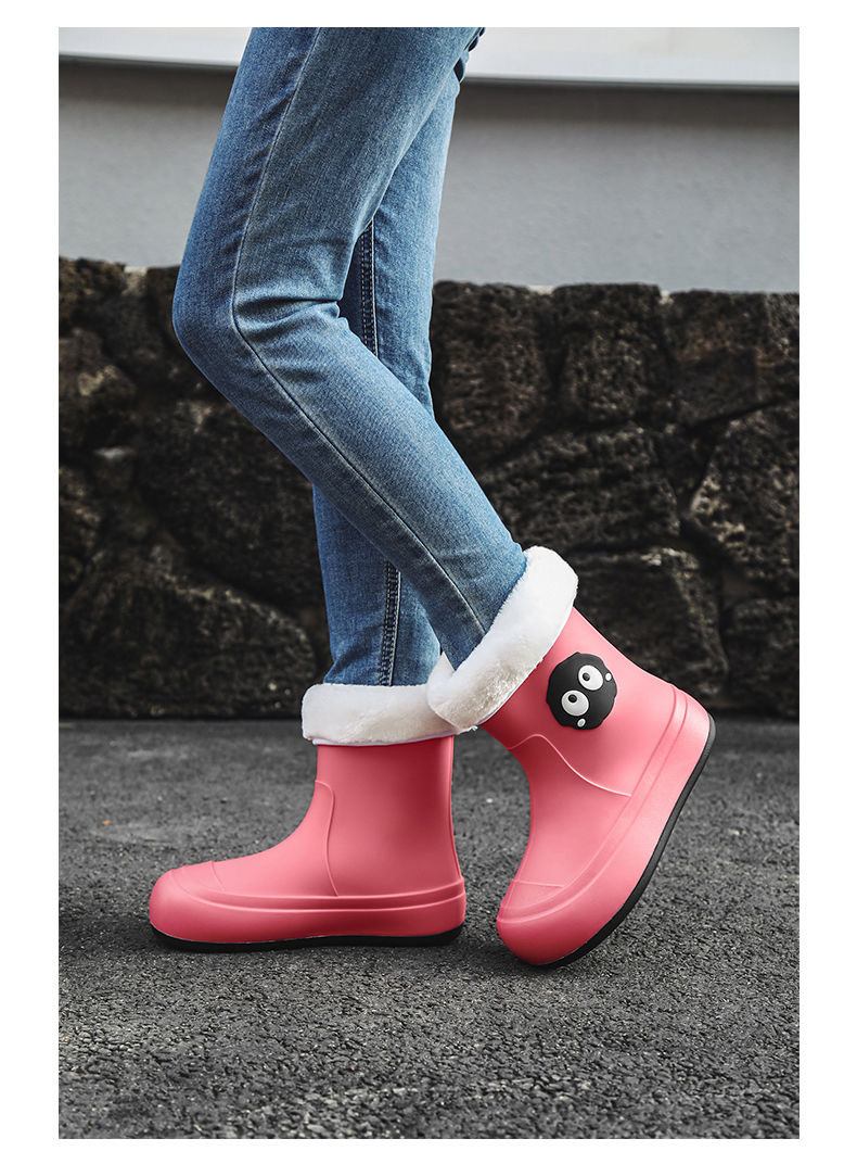 Title 4, Cute Korean Cartoon Rain Boots Womens Non-slip...