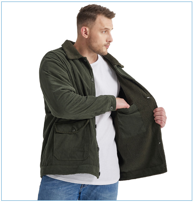 Title 44, Herren Cashmere Jacke Verdickt Groß Loose Casua...