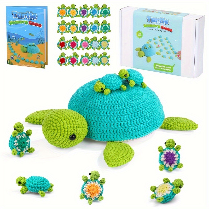 Cross-border New Memory Turtle Crochet Material Package Children's Educational Toys Handmade DIY Crochet Material Package