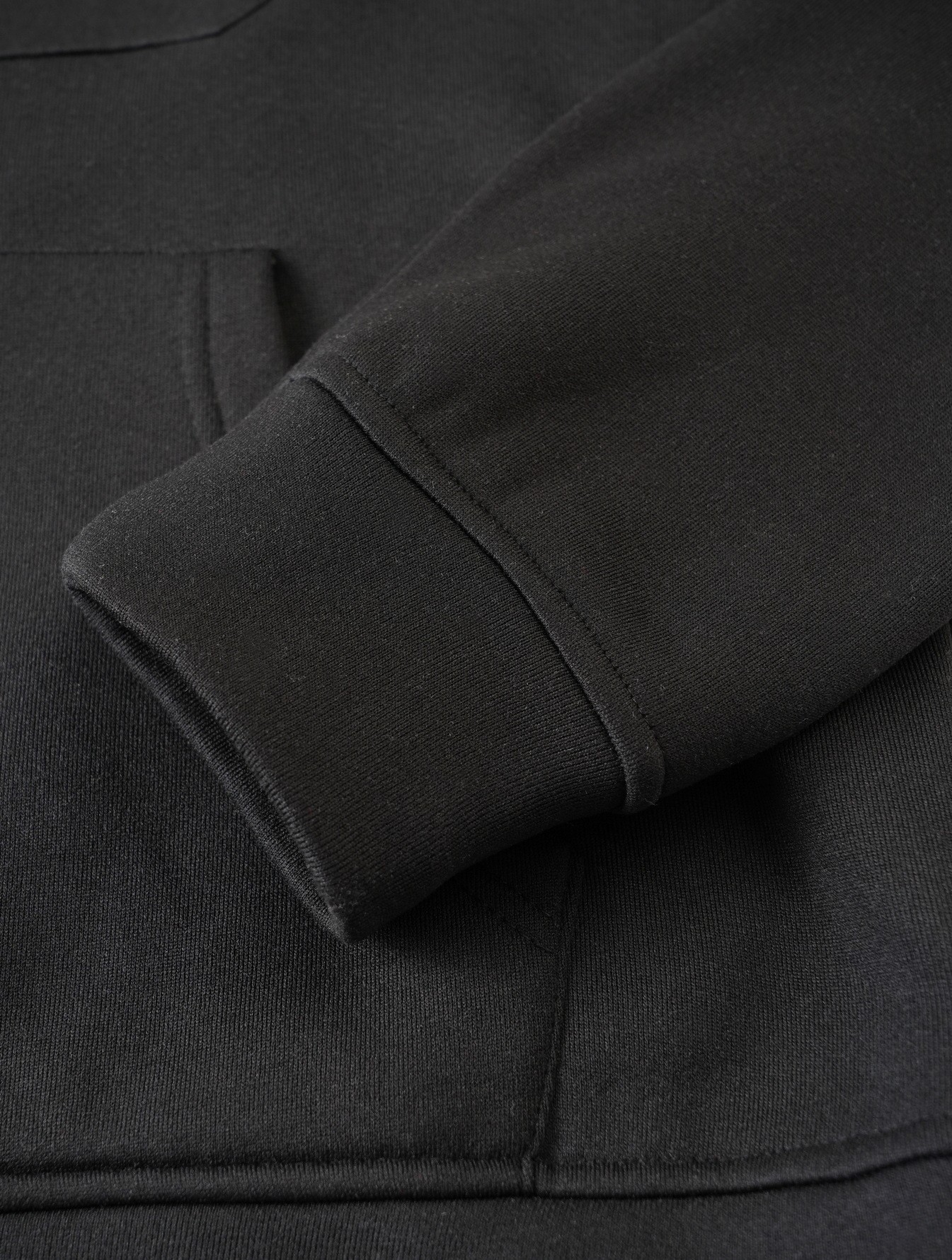Men's Utility-Pocket Quarter-Zip Hoodie - sleeve cuff construction