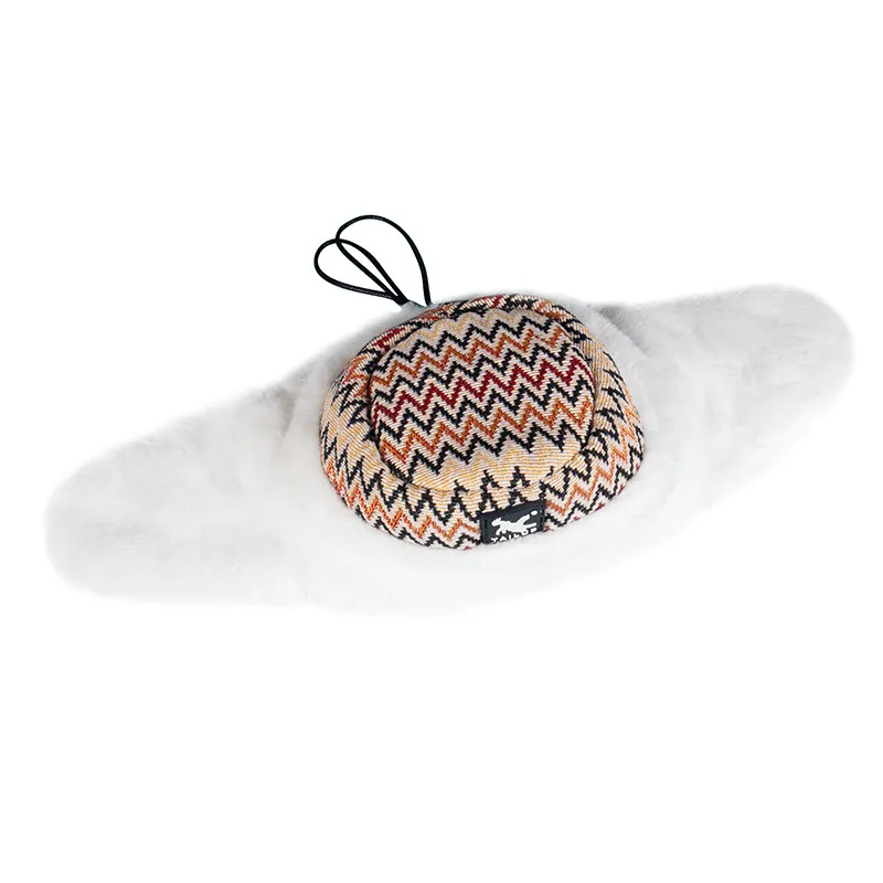 Pet Cold-proof Fleece Hat - Jacquard Red