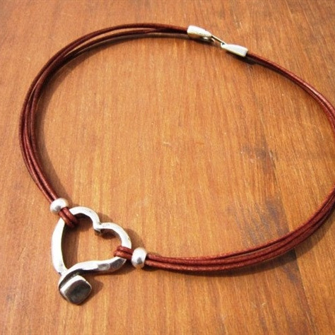 Love Alloy Silver Clavicle Chain Artistic Retro Ornament