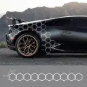 Reflective Car Body Stickers Hexagon Pattern view 5