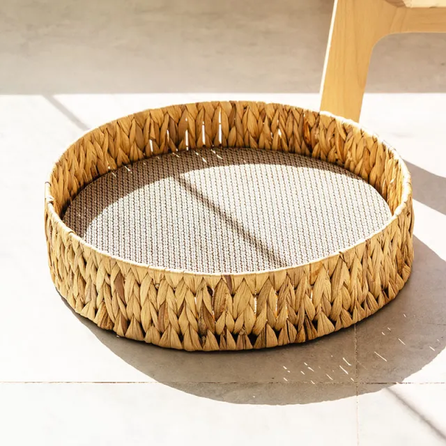 Cat Scratch Board Winter Rattan Warm Cat Nest Rattan Yellow - Shop at LoveMi