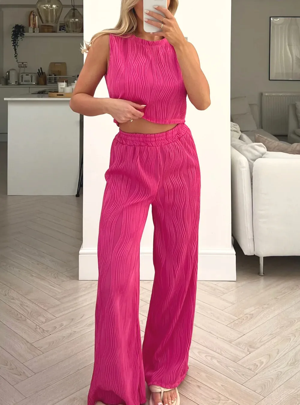 Fashion Casual Vest Suit Women's Clothing - Rose Red