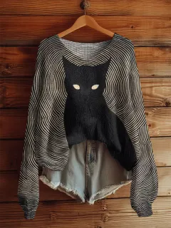 AutumnWinter V-Neck Loose 3D Knitted Sweater For Women - 04 Style-S - View 1