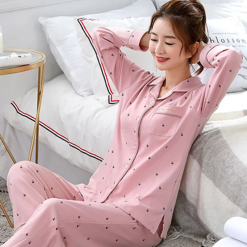 Women's Cotton Pajamas Can Be Worn Outside In Spring And Autumn - 841 Style-Xl