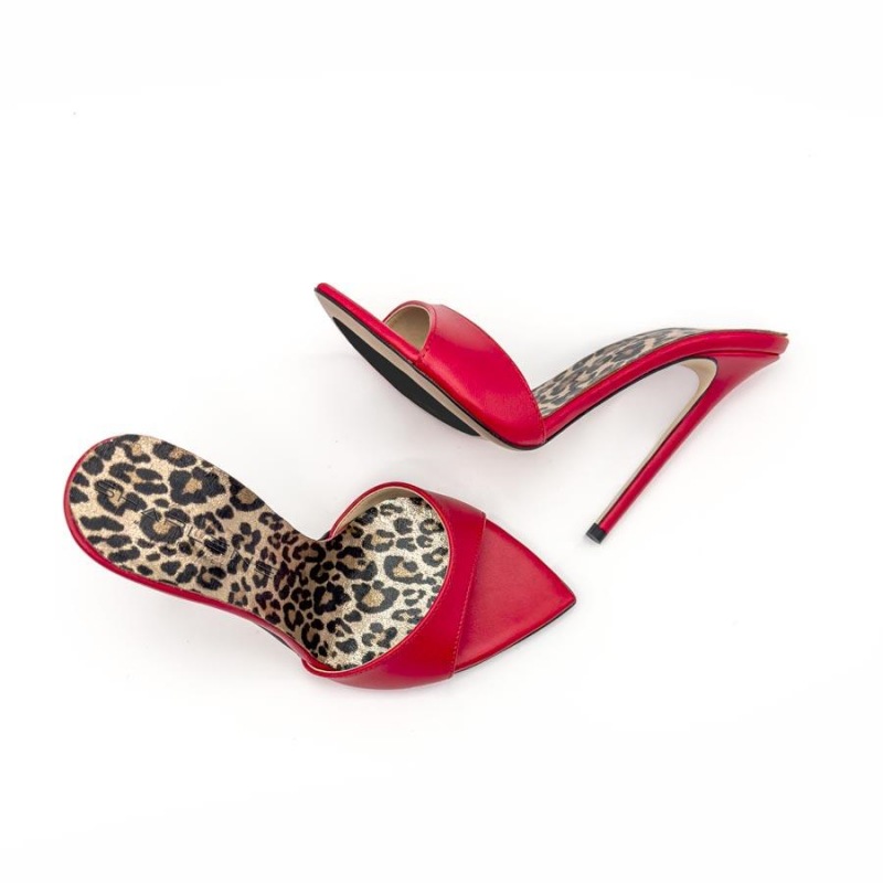 Pointed Satin Stiletto Women's Shoes Red - Shop at LoveMi
